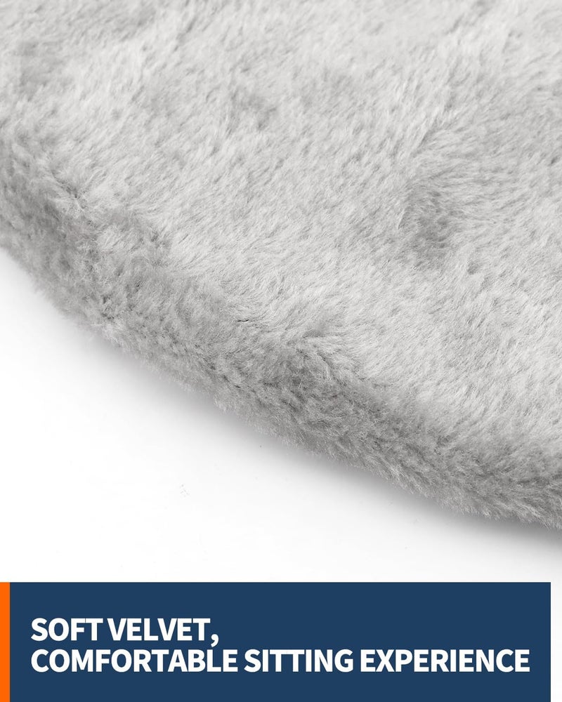 Aecsze Microfiber Toilet Lid Cover, Soft Velvet Toilet Cover; Absorbent, Machine Washable, Comfortable, Durable Adjustable Toilet Seat Cover Fits Most Toilet Lids (Light Gray) - Image 3